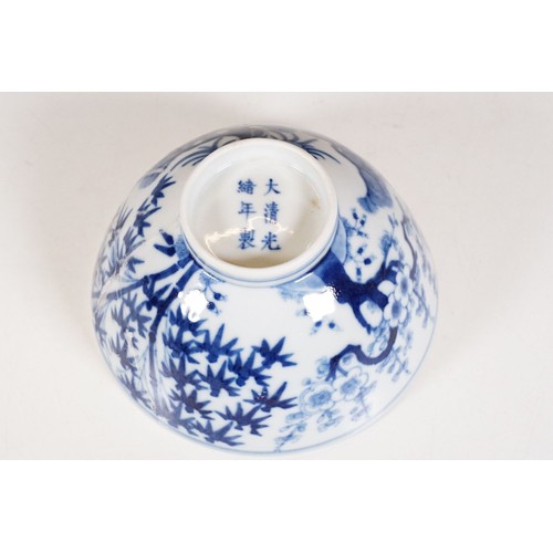 76 - Collection of 19th Century Chinese blue and white ceramics to include an oval dish hand painted with... 