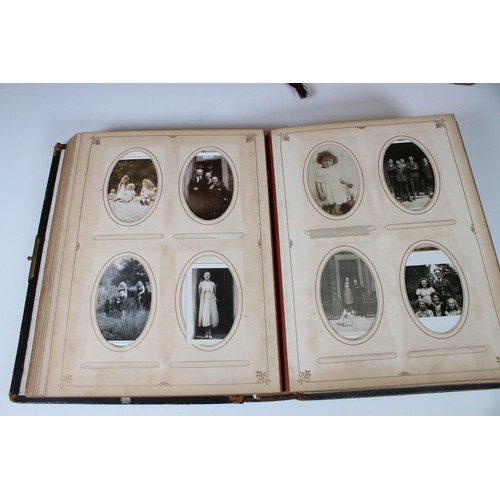 413 - Collection of photo albums to include a Victorian example including Victorian and 20th Century famil... 