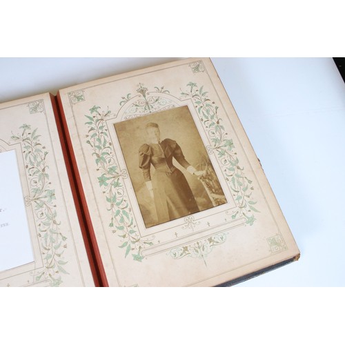 413 - Collection of photo albums to include a Victorian example including Victorian and 20th Century famil... 