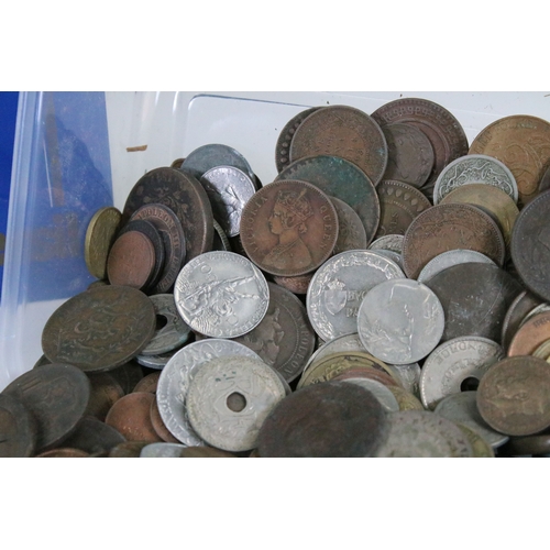 237 - A collection of British pre decimal and world coins to include 18th and 19th century examples, some ... 