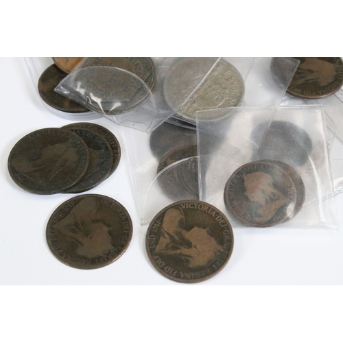 240 - A collection of mainly British pre decimal coins to include a good selection of Queen Victoria examp... 