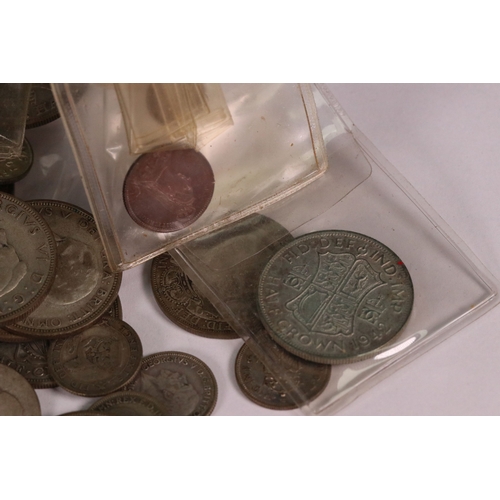 207 - A collection of British pre decimal silver coins, pre 1920 and pre 1947 examples to include half cro... 