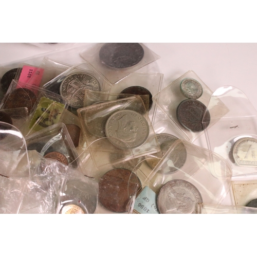 208 - A collection of British pre decimal and world coins to include King George III, Queen Victoria and s... 