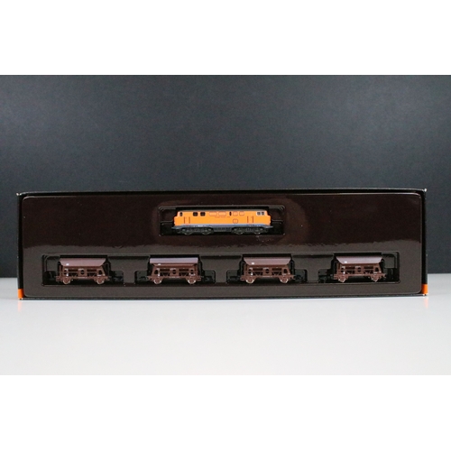 27 - Two boxed Marklin Mini Club Z gauge train packs including 81411 Hopper Wagon Train Pack and 86552 DB... 