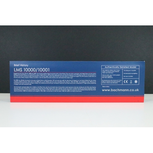 1 - Two boxed Bachmann OO gauge locomotives to include 31-998 LMS 10001 BR Black & Chrome early emblem a... 
