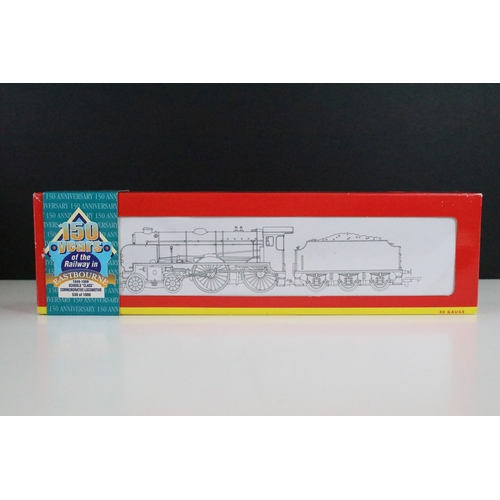 16 - Three boxed Hornby OO gauge locomotives to include 150 Years of the Railway in Eastbourne R2144 SR 4... 