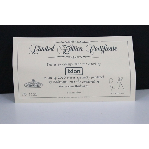 19 - Cased ltd edn Bachmann Ixion locomotive with the approval of Waterman Railways, with certificate