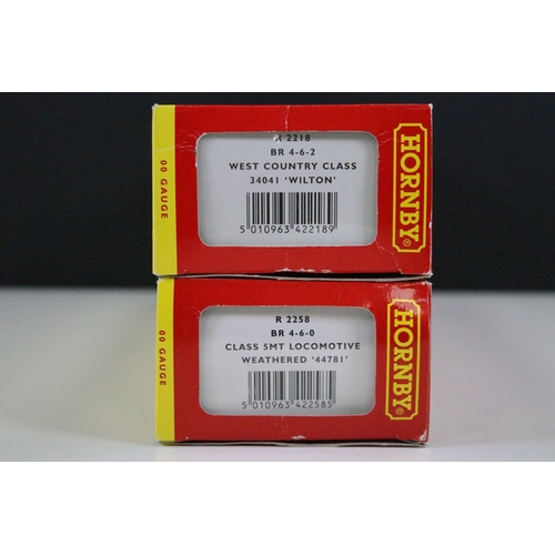 21 - Four boxed Hornby OO gauge Super Detail locomotives to include R2258 BR 4-6-0 Class 5MT locomotive w... 