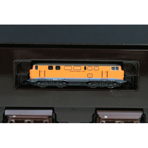 27 - Two boxed Marklin Mini Club Z gauge train packs including 81411 Hopper Wagon Train Pack and 86552 DB... 