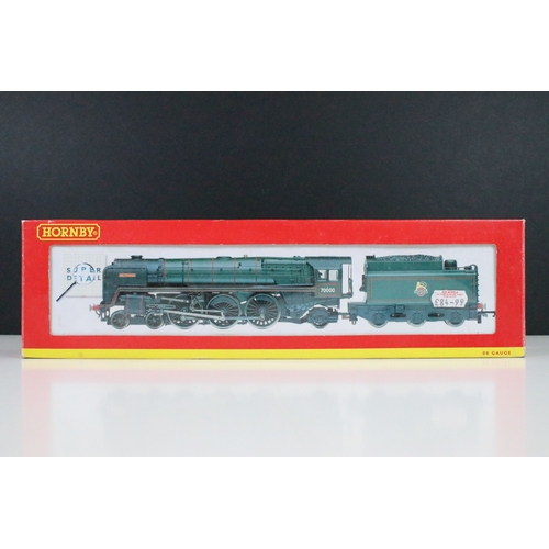 30 - Three boxed Hornby OO gauge locomotives to include 2 x Super Detail (R2382 BR 4-6-0 Class 5MT Locomo... 