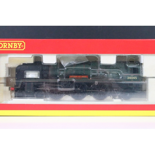 34 - Four boxed Hornby OO gauge locomotives to include R2385 BR 4-6-2 West Country Class Winston Churchil... 