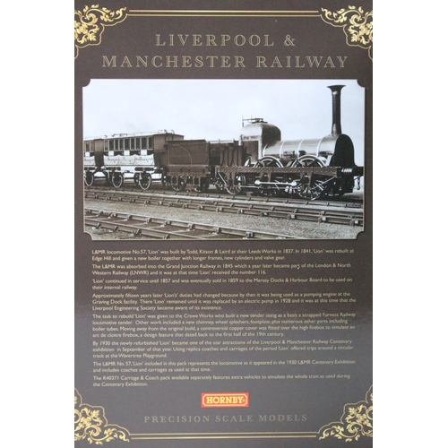 36 - Boxed Hornby OO gauge R30232 L&MR No. 57 'Lion' Liverpool & Manchester Railway Centenary Celebration... 
