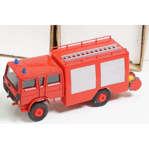 1182 - Nine boxed / cased Replex Fire Engine diecast models to include Ref. 887 Military, Ref. 195, 2 x Ref... 
