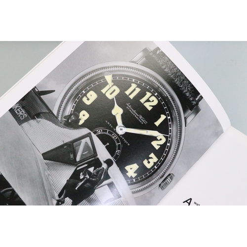 396 - IWC chronograph pilots watch having a round face with black dial, with which arabic numerals to the ... 