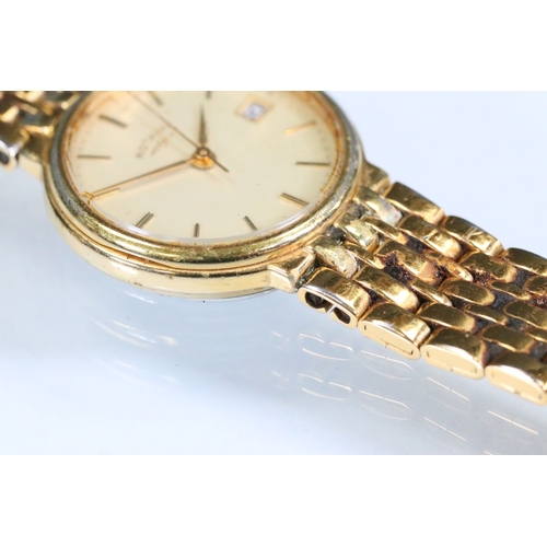 434 - Rotary ladies wrist watch having a round face with baton markers to the chapter ring on a bracelet s... 