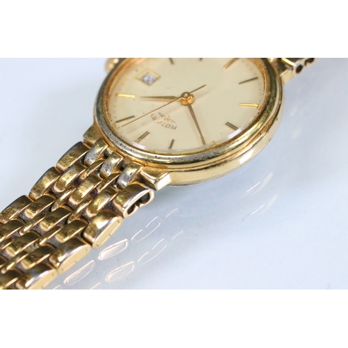 434 - Rotary ladies wrist watch having a round face with baton markers to the chapter ring on a bracelet s... 