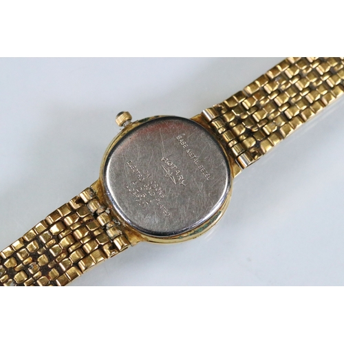 434 - Rotary ladies wrist watch having a round face with baton markers to the chapter ring on a bracelet s... 