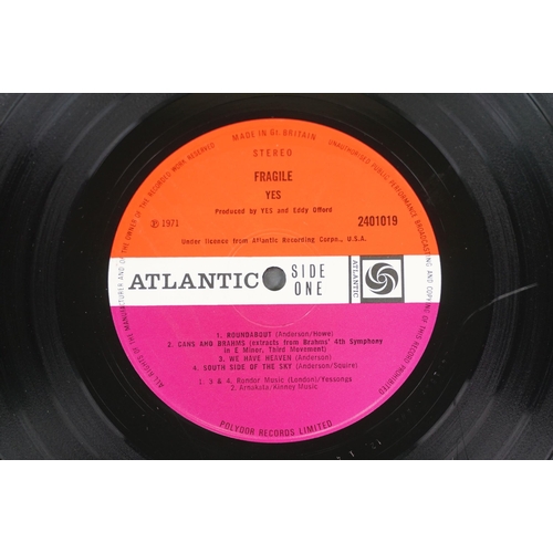 197 - Vinyl - 4 LPs to include The Beach Boys Pet Sounds (original UK mono) Vg, Yes Fragile (plum Atlantic... 