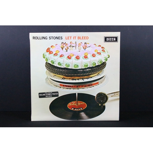 635 - Vinyl - The Rolling Stones Let It Bleed LP on Decca SKL 5025, stereo, unboxed Decca blue label, blue... 