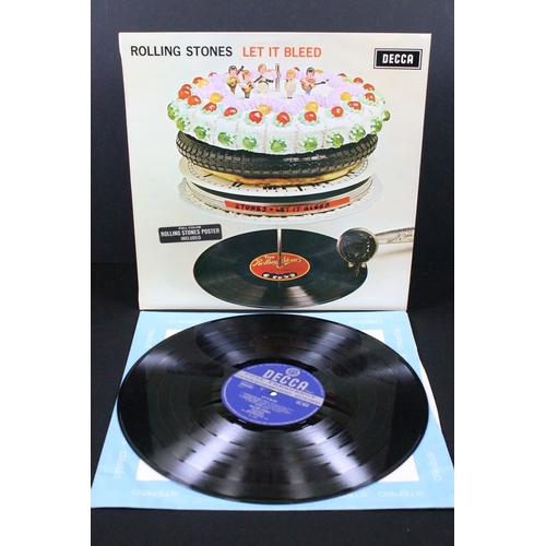 635 - Vinyl - The Rolling Stones Let It Bleed LP on Decca SKL 5025, stereo, unboxed Decca blue label, blue... 