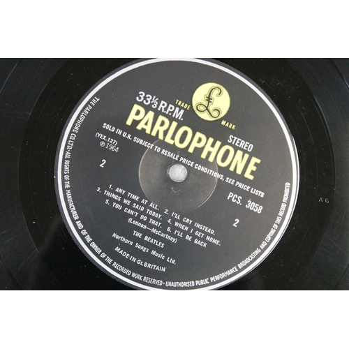 637 - Vinyl - The Beatles A Hard Days Night LP on Parlophone PCS 3058. Stereo, yellow and black Parlophone... 