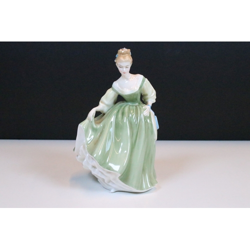 46 - Group of eight Royal Doulton figurines to include 'Almost Grown' HN 3425, 'Lights Out' HN 4465, 'A P... 