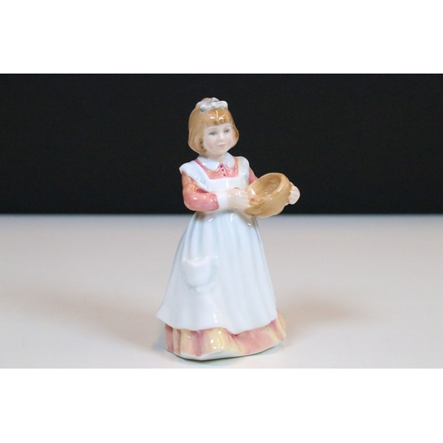 46 - Group of eight Royal Doulton figurines to include 'Almost Grown' HN 3425, 'Lights Out' HN 4465, 'A P... 