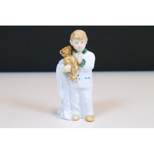 46 - Group of eight Royal Doulton figurines to include 'Almost Grown' HN 3425, 'Lights Out' HN 4465, 'A P... 