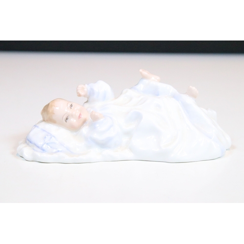 46 - Group of eight Royal Doulton figurines to include 'Almost Grown' HN 3425, 'Lights Out' HN 4465, 'A P... 