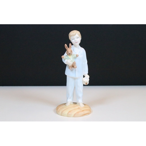 46 - Group of eight Royal Doulton figurines to include 'Almost Grown' HN 3425, 'Lights Out' HN 4465, 'A P... 