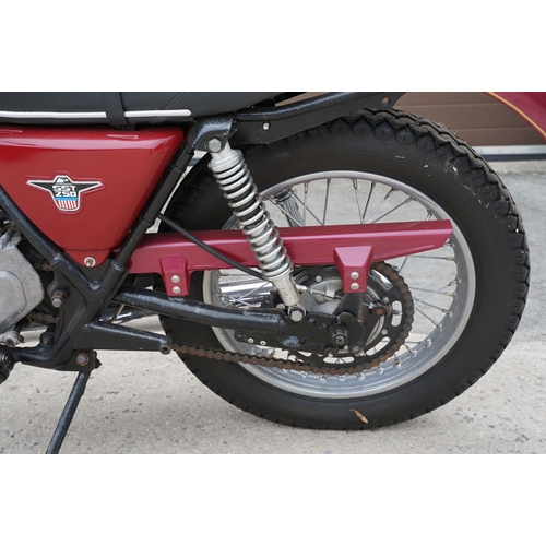 107A - Harley Davidson (AMF) SS 250CC motorcycle, 1976, single cylinder 2-stroke engine with rear suspensio... 