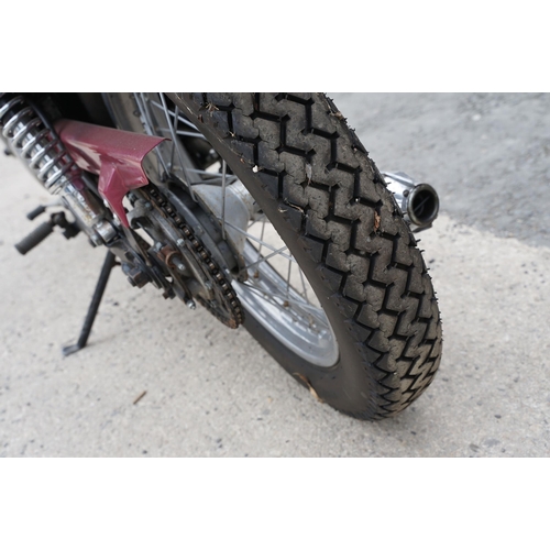 107A - Harley Davidson (AMF) SS 250CC motorcycle, 1976, single cylinder 2-stroke engine with rear suspensio... 