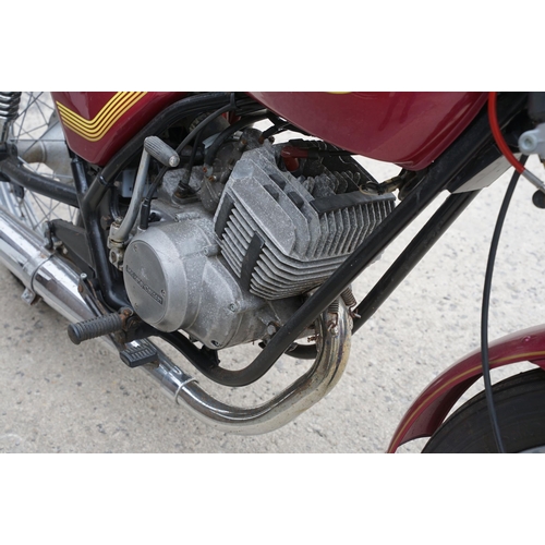 107A - Harley Davidson (AMF) SS 250CC motorcycle, 1976, single cylinder 2-stroke engine with rear suspensio... 