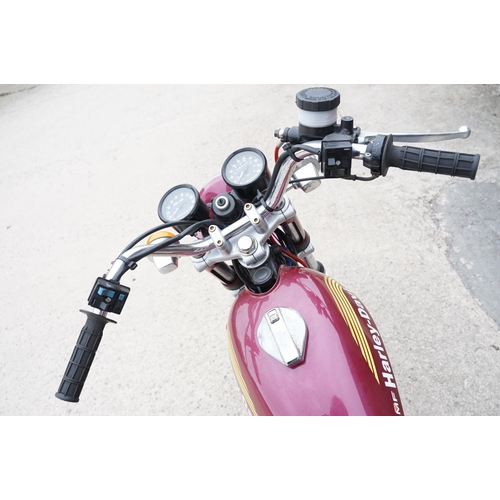 107A - Harley Davidson (AMF) SS 250CC motorcycle, 1976, single cylinder 2-stroke engine with rear suspensio... 