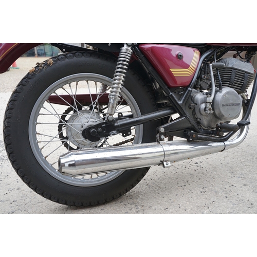 107A - Harley Davidson (AMF) SS 250CC motorcycle, 1976, single cylinder 2-stroke engine with rear suspensio... 