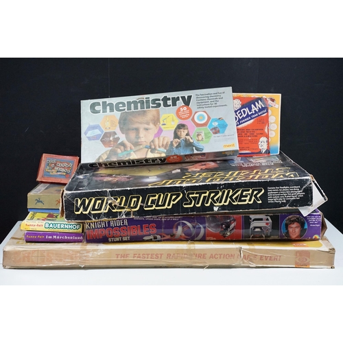 221 - Collection of toys and games to include Ideal Crossfire, LJN Rough Riders Knight Rider Impossibles S... 