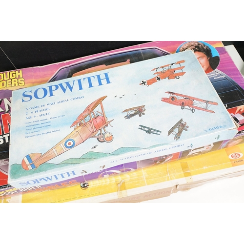 221 - Collection of toys and games to include Ideal Crossfire, LJN Rough Riders Knight Rider Impossibles S... 