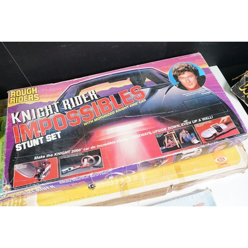 221 - Collection of toys and games to include Ideal Crossfire, LJN Rough Riders Knight Rider Impossibles S... 
