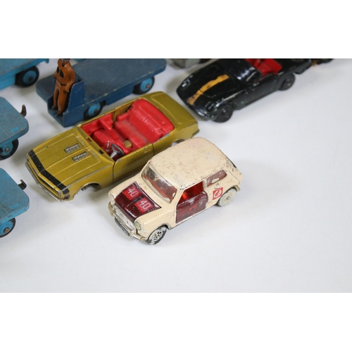 1253 - 20 Mid 20th C play worn diecast models to include 13 x Dinky BEV Trucks, features some repainting