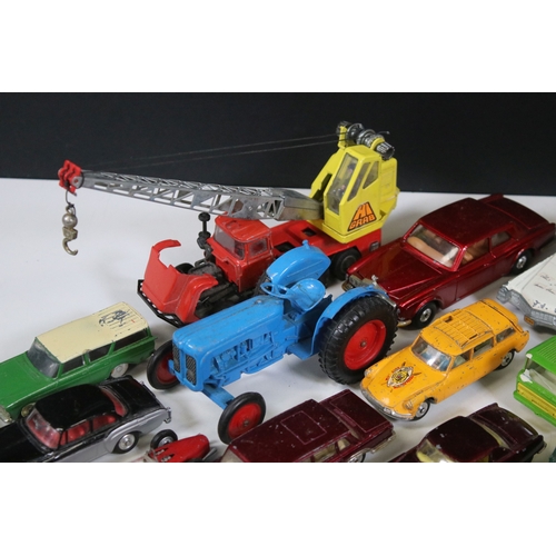 1255 - Around 20 Mid 20th C play worn diecast models to include Dinky, Crescent, Corgi etc featuring Mattel... 