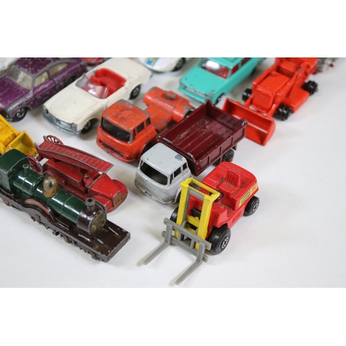 1259 - Over 35 play worn diecast models to include Matchbox Superfast, Dinky Dublo, Matchbox 75 Series, Lon... 
