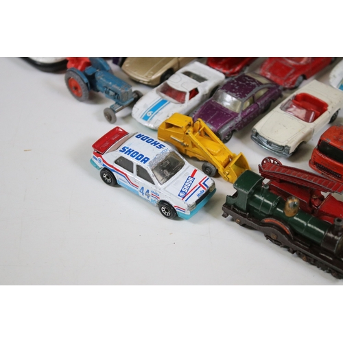 1259 - Over 35 play worn diecast models to include Matchbox Superfast, Dinky Dublo, Matchbox 75 Series, Lon... 
