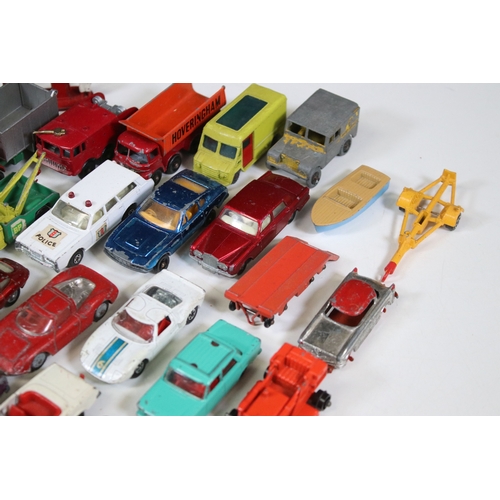 1259 - Over 35 play worn diecast models to include Matchbox Superfast, Dinky Dublo, Matchbox 75 Series, Lon... 