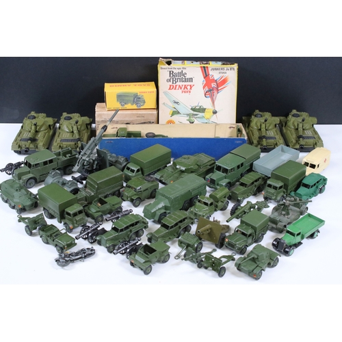 1272 - Around 35 Mid 20th C onwards military diecast models to include Dinky, Britains, etc featuring boxed... 