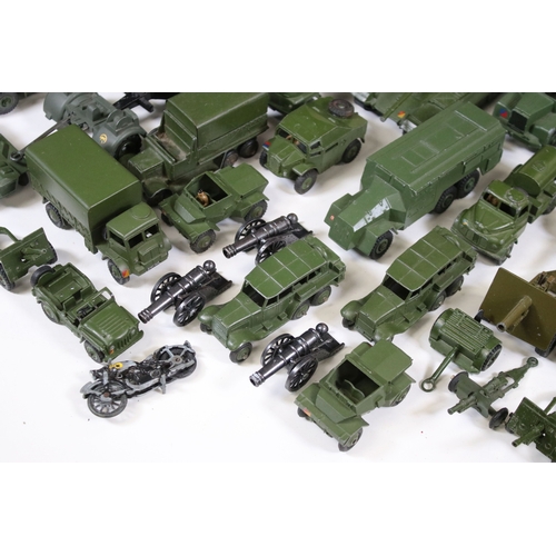 1272 - Around 35 Mid 20th C onwards military diecast models to include Dinky, Britains, etc featuring boxed... 