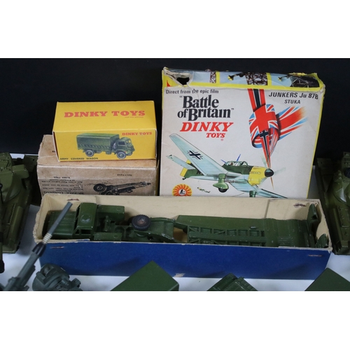 1272 - Around 35 Mid 20th C onwards military diecast models to include Dinky, Britains, etc featuring boxed... 