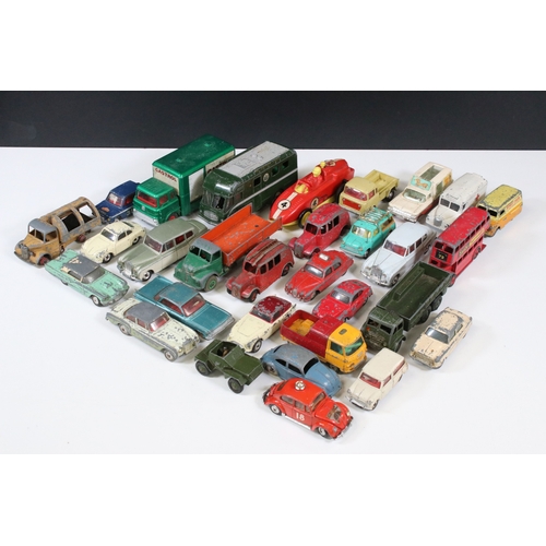 1274 - 27 Mid 20th C play worn Dinky & Corgi diecast models to include Corgi Volkswagen 1200 Saloon, Dinky ... 