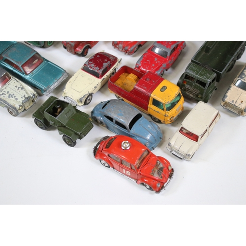 1274 - 27 Mid 20th C play worn Dinky & Corgi diecast models to include Corgi Volkswagen 1200 Saloon, Dinky ... 