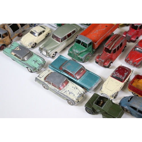 1274 - 27 Mid 20th C play worn Dinky & Corgi diecast models to include Corgi Volkswagen 1200 Saloon, Dinky ... 