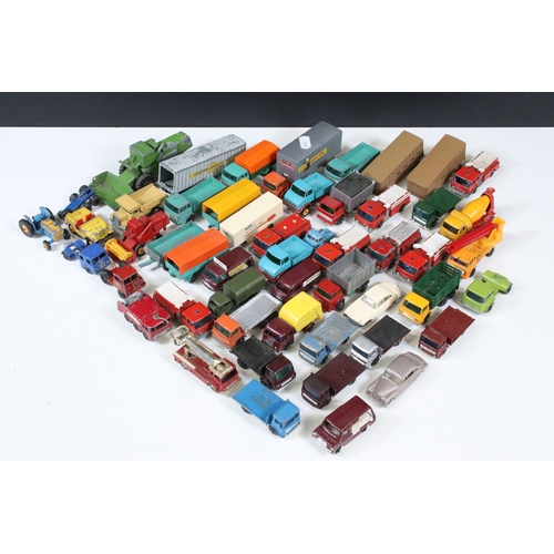 1278 - Around 40 Matchbox Lesney Series play worn diecast models to include 1 Mercedes Truck, 60 Site Hut T... 